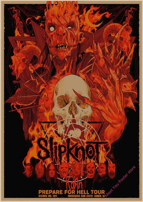 slipknot heavy metal poster rock band kraft paper posters bar poster wall stickers retro poster