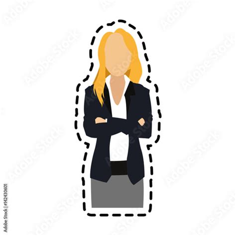 Faceless Business Woman Icon Image Vector Illustration Design Obrazów Stockowych I Plików