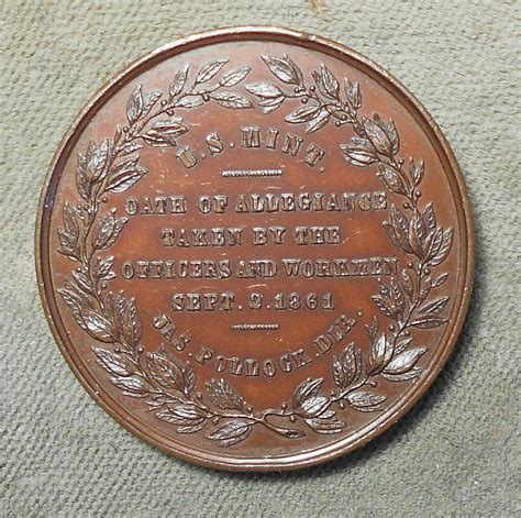 1861 Washington Oath Of Allegiance Medal Reverse Eba Flickr