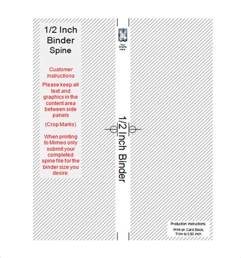 2 Binder Spine Template