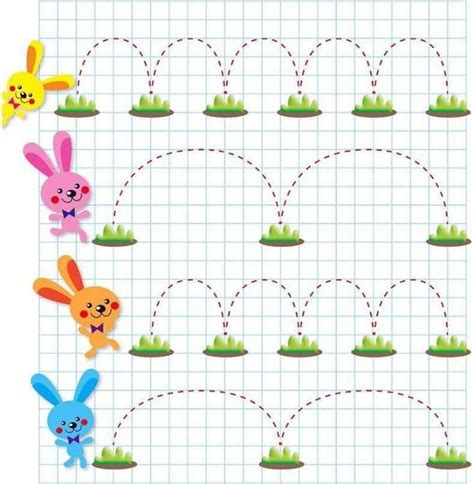 Free preschool tracing bunny worksheet. rabbit prewriting skills preschool worksheets « funnycrafts
