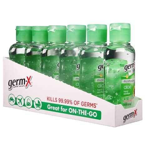 Pack Of 6 Germ X Moisturizing Hand Sanitizer Aloe 3 Oz Walmart