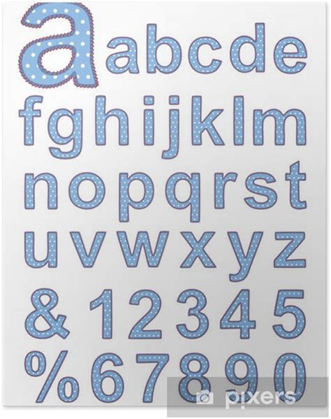 Poster Textile Alphabet Pixersde