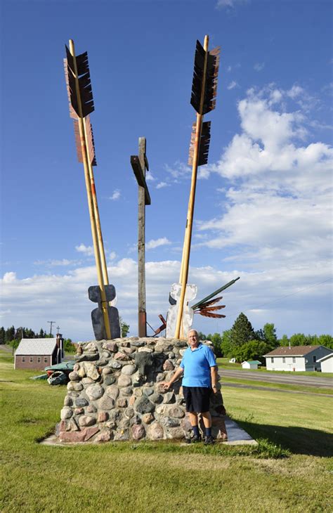 Four Arrows Monument In Belcourt North Dakota