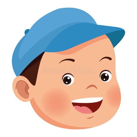 Cute Little Boy Smiling Face Stock Vector Illustration Of Vector