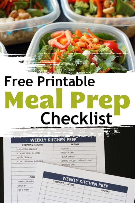 Printable Meal Prep Lists