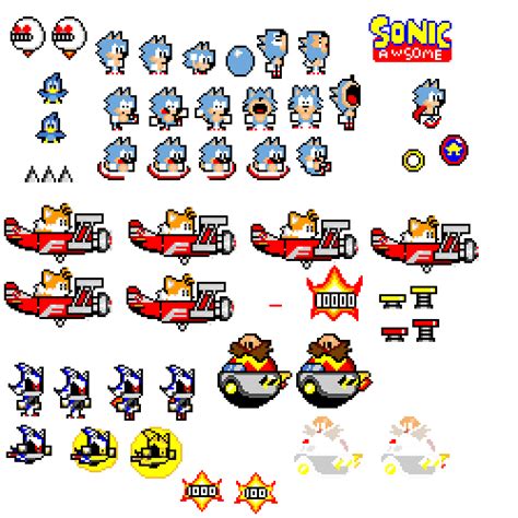 Sonic Sprite Sheet Pixel Art
