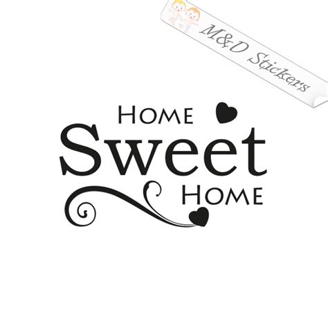 2x Home Sweet Home Vinyl Decal Sticker Different Colors And Size For Car