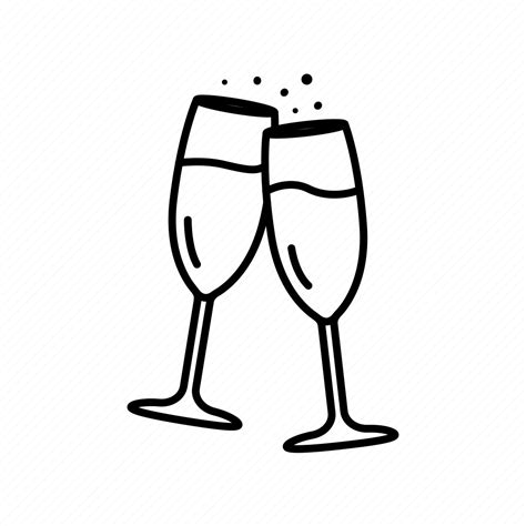 Celebrate Champagne Champagne Glass Cheers Happy New Year S Eve Party Icon Download On