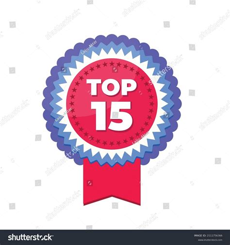 Top Ten 10 Circle Badge Icon Stock Vector Royalty Free 2111756366