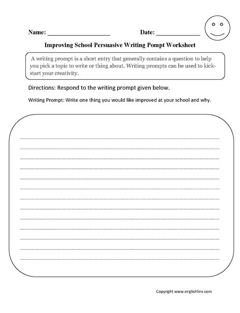 Writing Worksheets For 5th Graders