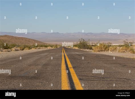 Road To Nowhere In The Desert Stock Photo Alamy