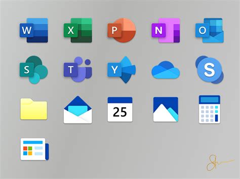 New Microsoft Office Icons Remake On Behance