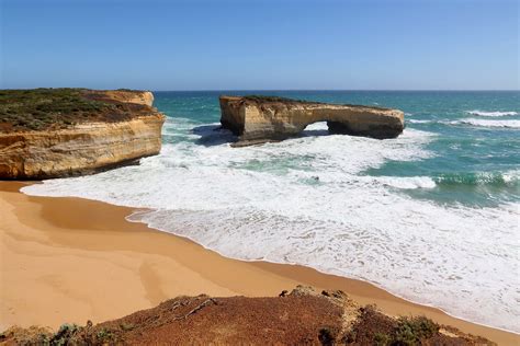 Well, the london bridge didn't actually fall but this london bridge in port campbell (great ocean road), victoria australia did fall! The London Arch formerly London Bridge | Great Ocean Road ...