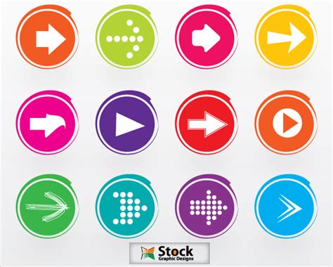 Free Vector Arrow Sign Icon Set By Stockgraphicdesigns On Deviantart