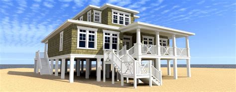 2 Bedroom Beach House Plan With Office Tyree House Plans Coastal