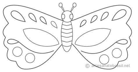 Imprimir Dibujo Para Colorear De Un Antifaz De Mariposa Para El
