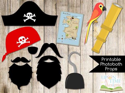 Pirate Photobooth Props Printable Instant Download Moustache
