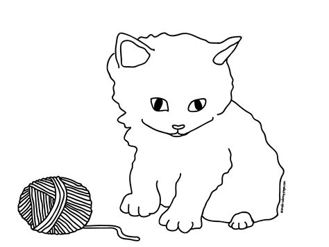 This baby animal will make everyone, children or adults, falling in love with them. Baby kitten coloring pages - timeless-miracle.com