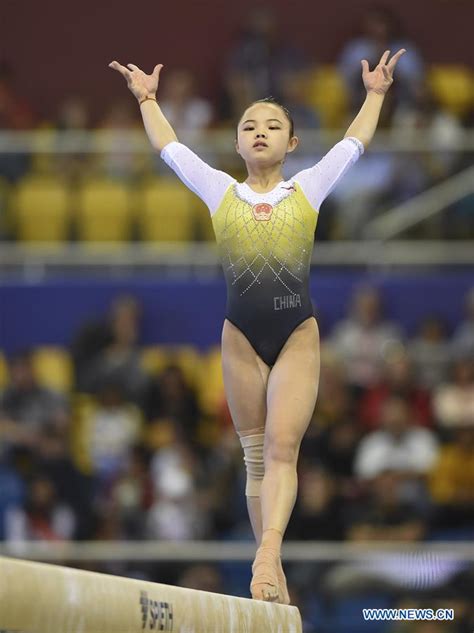 Chinese Teenager Li Qi Crowned First Wcup On Balance Beam Title