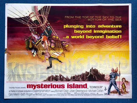 Mysterious Island 1961 Uk Quad Film Poster Ray Harryha