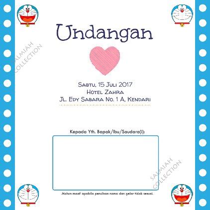 Stempel unik demikianlah contoh desain undangan pernikahan. Bingkai Undangan Ulang Tahun Doraemon - kartu ucapan terbaik