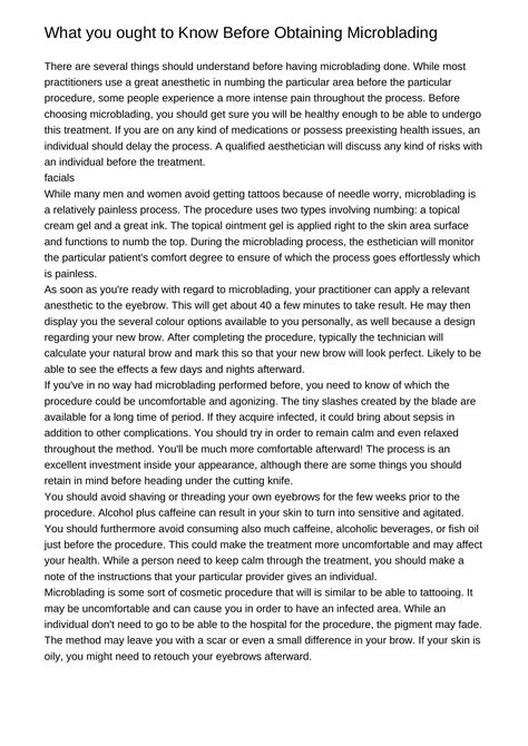 What you need to Know Before Having Microbladingqekrr.pdf.pdf | DocDroid