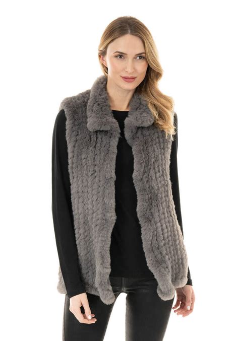 Ultra Knitted Faux Fur Vest Donna Salyers Fabulous Furs