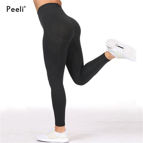 peeli high waist seamless leggings for sport women push up gym leggings tummy control yoga pants