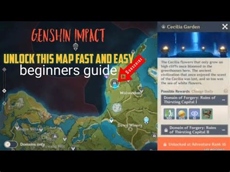 Cecile\'s garden genshin impact : Genshin impact unlock Cecilia garden fast and easy - YouTube