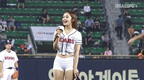 hottest sexy korean girls pitch in baseball game youtube