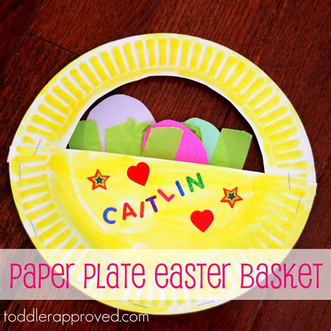 Toddler Approved Paper Plate Easter Basket