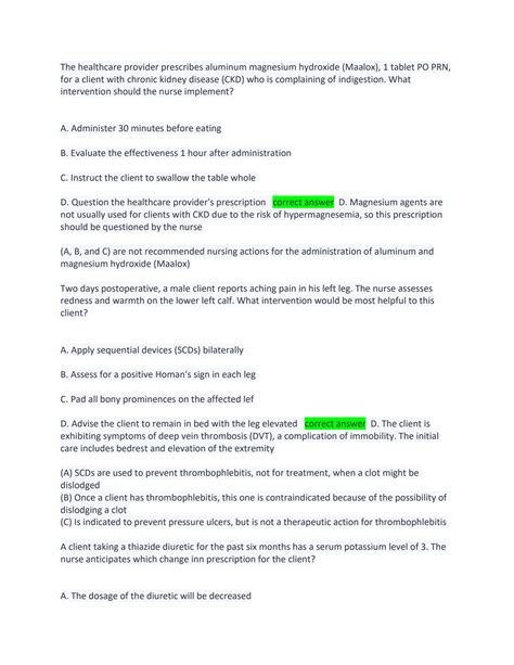 SOLUTION: 2022 med surg hesi practice questions answers - Studypool