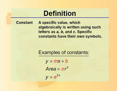 What Is The Definition Of Constant In Math Adefinitionm