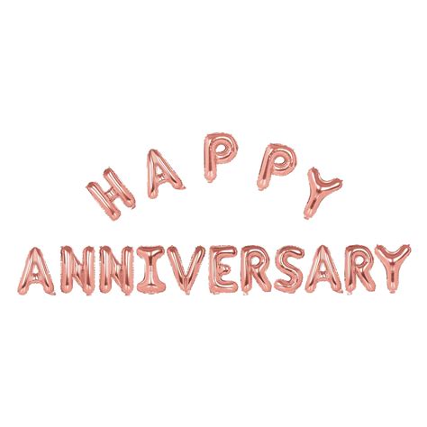 Happy Anniversary Balloons Foil Letters In Rose Gold Perfect Party