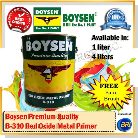 Boysen Premium Quality Bs 310 Red Oxide Metal Primer 1liter 4liters