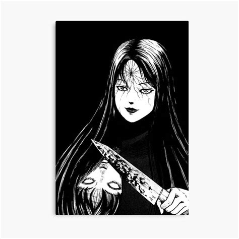 Tomie Junji Ito Horror Ghost Demon Girl Cute Poster Canvas Print