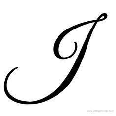 Letter j in cursive writing for wall hangings or craft projects. letter J - Google Search | J tattoo, Letter j tattoo ...
