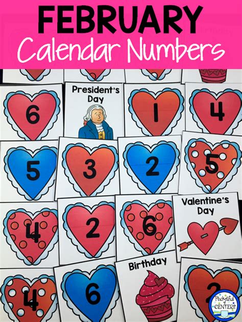 February Calendar Numbers Calendar Numbers February Calendar Calendar