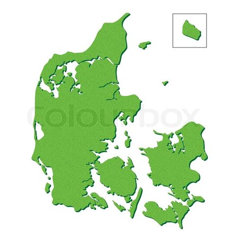 Specialister i guidebøger, instruktionsbøger og kort. Danmarkskort | Stock vector | Colourbox