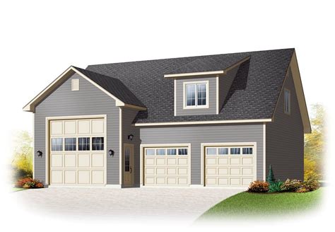Country Style 3 Car Garage Apartment Plan Number 76374 Rv Storage