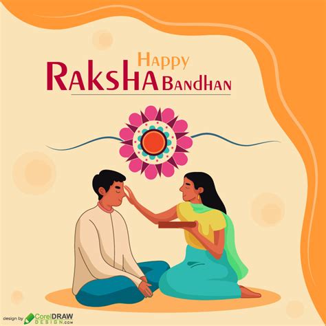 Download Happy Raksha Bandhan Festival Illustration Free Vector