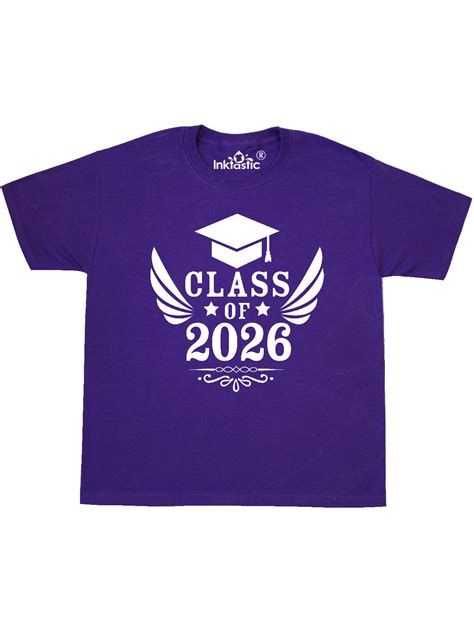 Class Of 2026 With Graduation Cap And Wings Youth T Shirt