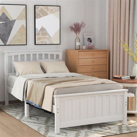 Twin Bed Frame White Twin Platform Bed Frame With Headboard And