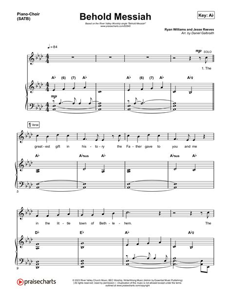 Behold Messiah Sheet Music PDF (River Valley Worship) - PraiseCharts
