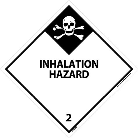Inhalation Hazard 2 Dot Placard Sign DL105AP