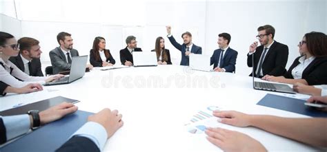 Meeting Business Partners For Round Table Stock Image Image Of