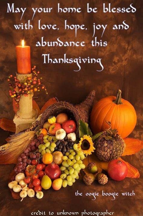 Thanksgiving Blessings With Pumpkins And Gourds