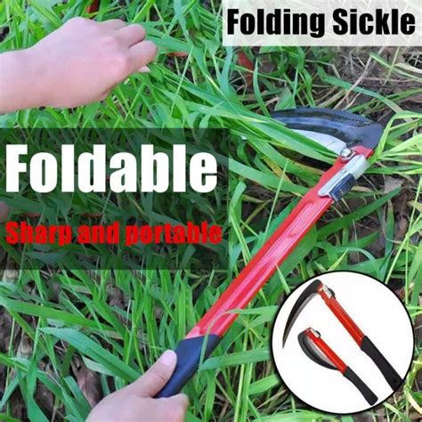 Agricultural Folding Sickle Long Handle Cutting Wheat Lawn Mower