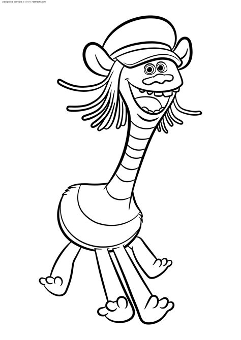 135 best random coloring pages for the kids images coloring. Раскраска Тролль Купер | Раскраски из мультфильма Тролли ...